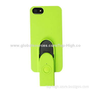 Bluetooth camera shutter remote controller plugged into case, innovative as mobile phone accessory